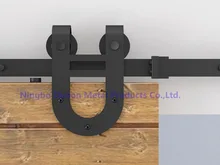 Dimon-Herrajes para puertas correderas de madera, juego de amortiguadores con dos cabezales, DM-SDU 7203, sin carril deslizante