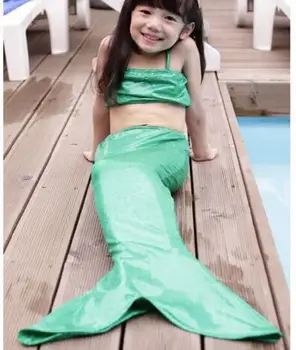 

3 Colors Baby Kids Mermaid Swimsuit Bikini Biquini Infantil Swimwear Girls Children Swimmable Mermaid Tails