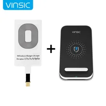 Vinsic Fantasy W6 Three coils Wireless Charger for Samsung S7 S7 edge S6 S6 edge Note 5 iPhone 6 Plus 6 6S 5S and Android Phones