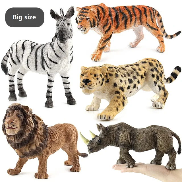 big size animal paradise wild animal model childrens toys variety lion size