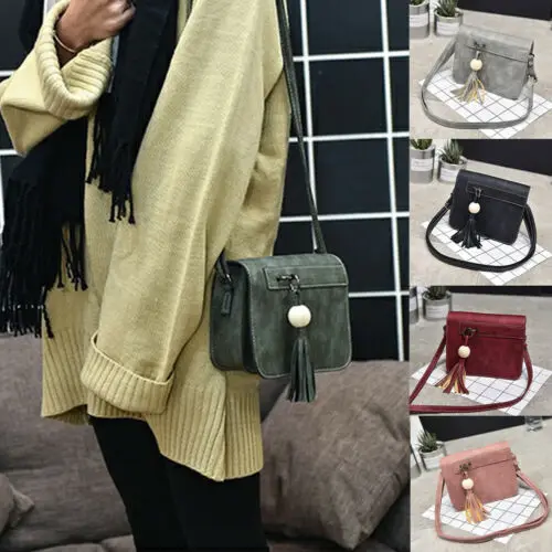 

Women Small PU Leather Handbag Satchel Messenger Shoulder Cross Body Bag Purse