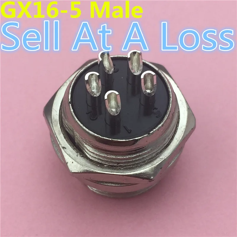 1pcs lot L105 GX16 5 Pin Male Circular Socket Diameter 16mm Wire Panel Aviation Connector Sell