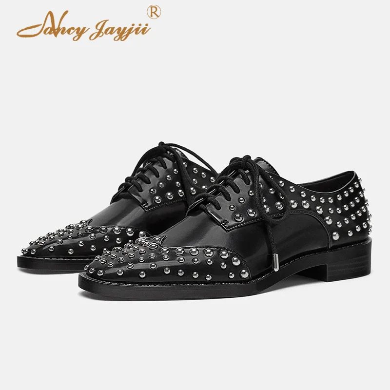 Buy Genuine Leather Cow Women Ladies Flats Shoes Black