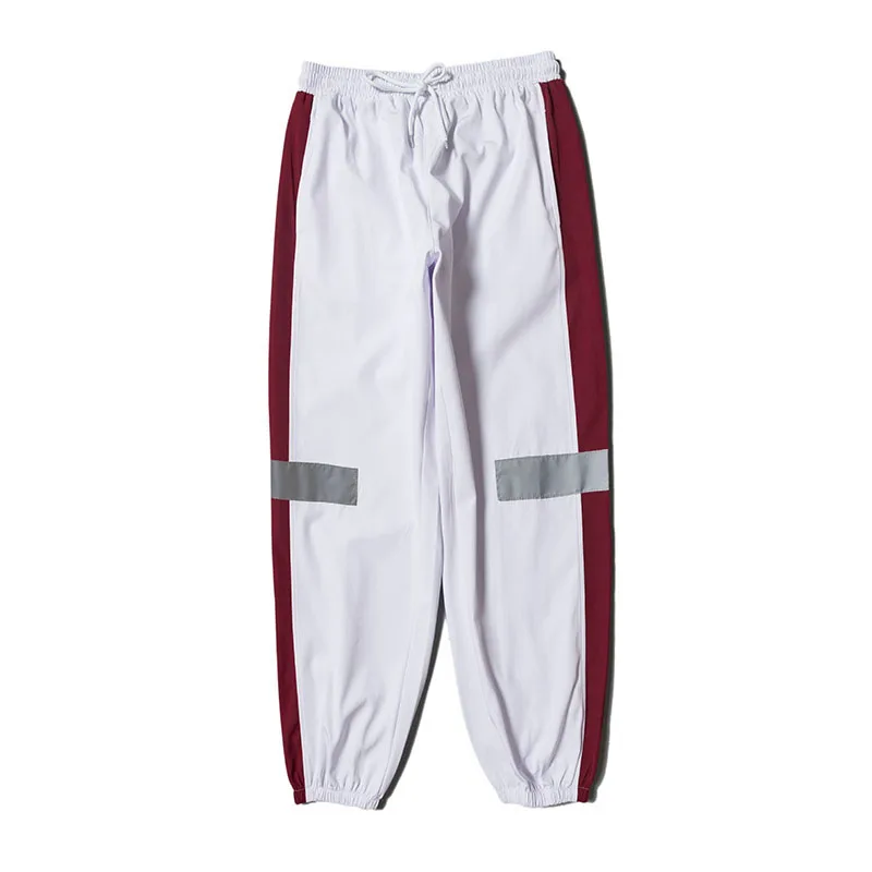 

Fashion Casual Sweatpants Men Women Best Quality 100% Cotton Joggers Drawstring Sweatpants Reflective High Street Sweatpants