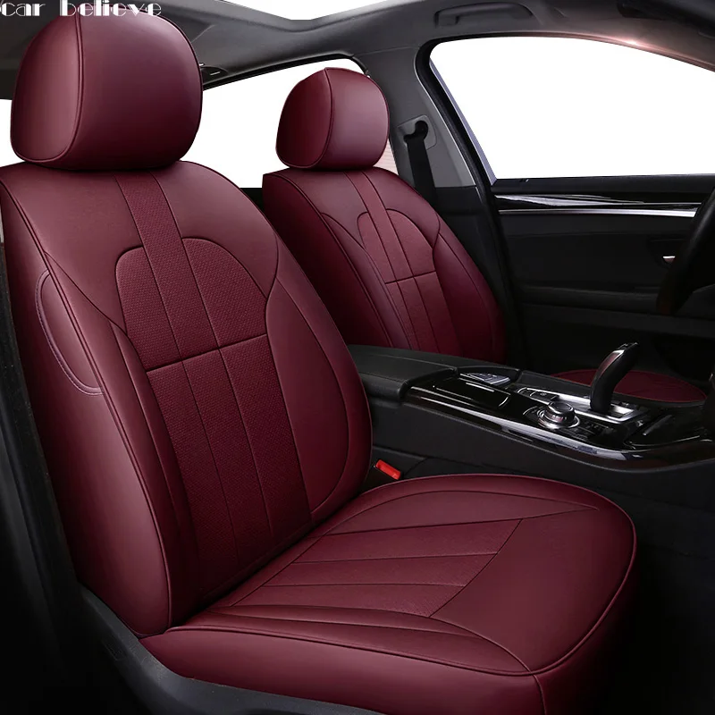 

Car Believe Auto Leather car seat cover For bmw e46 e36 e39 accessories e90 x5 e53 f11 e60 f30 x3 e83 covers for vehicle seats