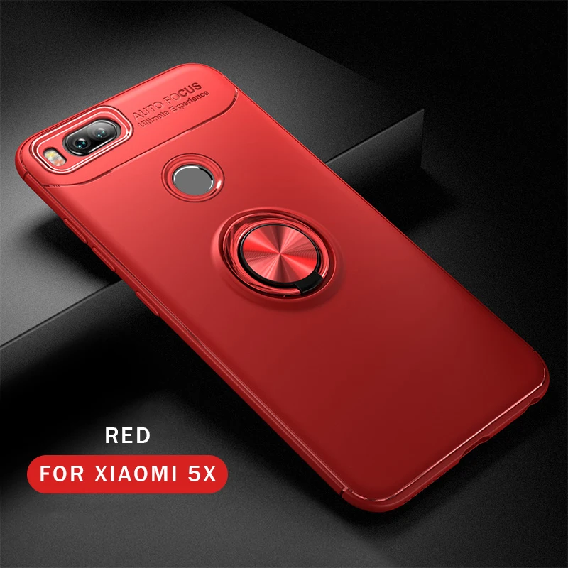 

Ring Holder Case For Xiaomi Mi 8 A1 A2 5X 6X Redmi Note 5 4X 4A 5 Plus S2 Cases Soft Cover Fundas Magnetic Car Holder Capa Coque