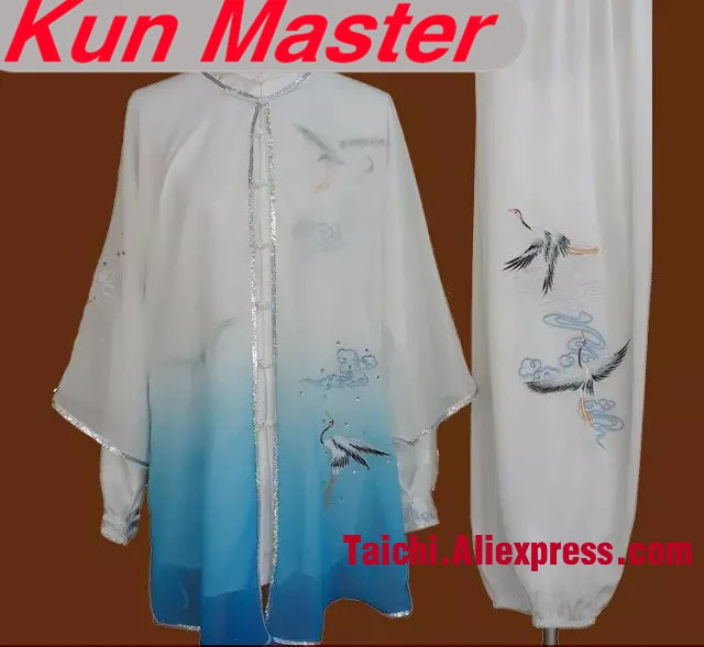 de personalizado de Tai Chi, bordado de grulla, ropa de arte marcial Unisex Kung Fu, chaqueta y pantalones de velo de tres piezas| | - AliExpress