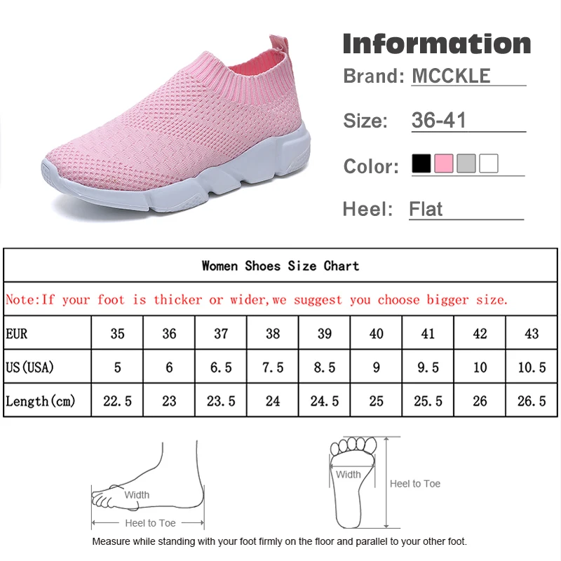 MCCKLE/Женская обувь на плоской подошве; вязаная женская повседневная обувь без шнуровки; женская обувь из Вулканизированной Ткани; женская мягкая дышащая обувь из сетчатого материала; женская обувь