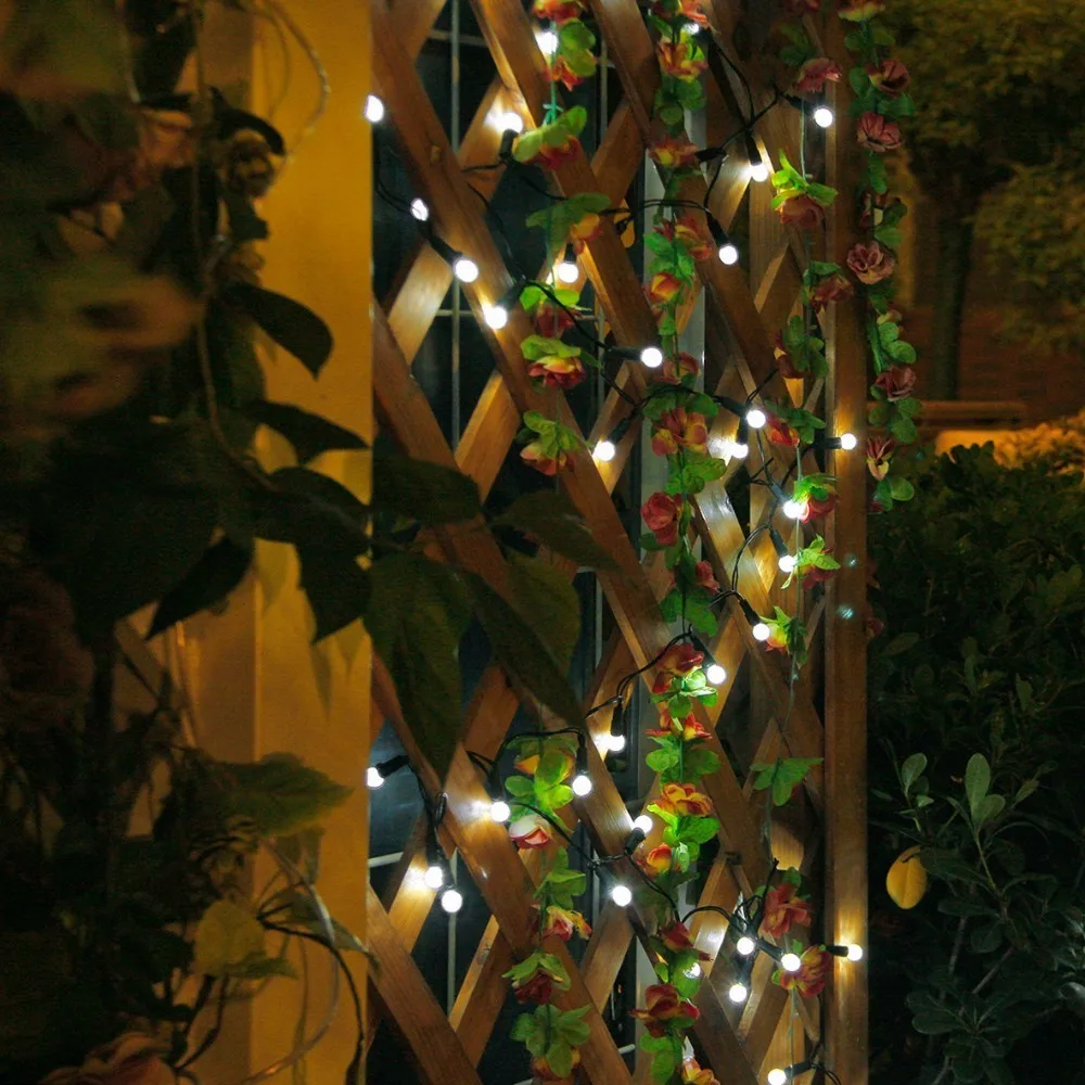 Dcoo String Lights G12 50 Leds Battery Fairy Outdoor Lighting Strings Garden Holiday Party Wedding Decoration In