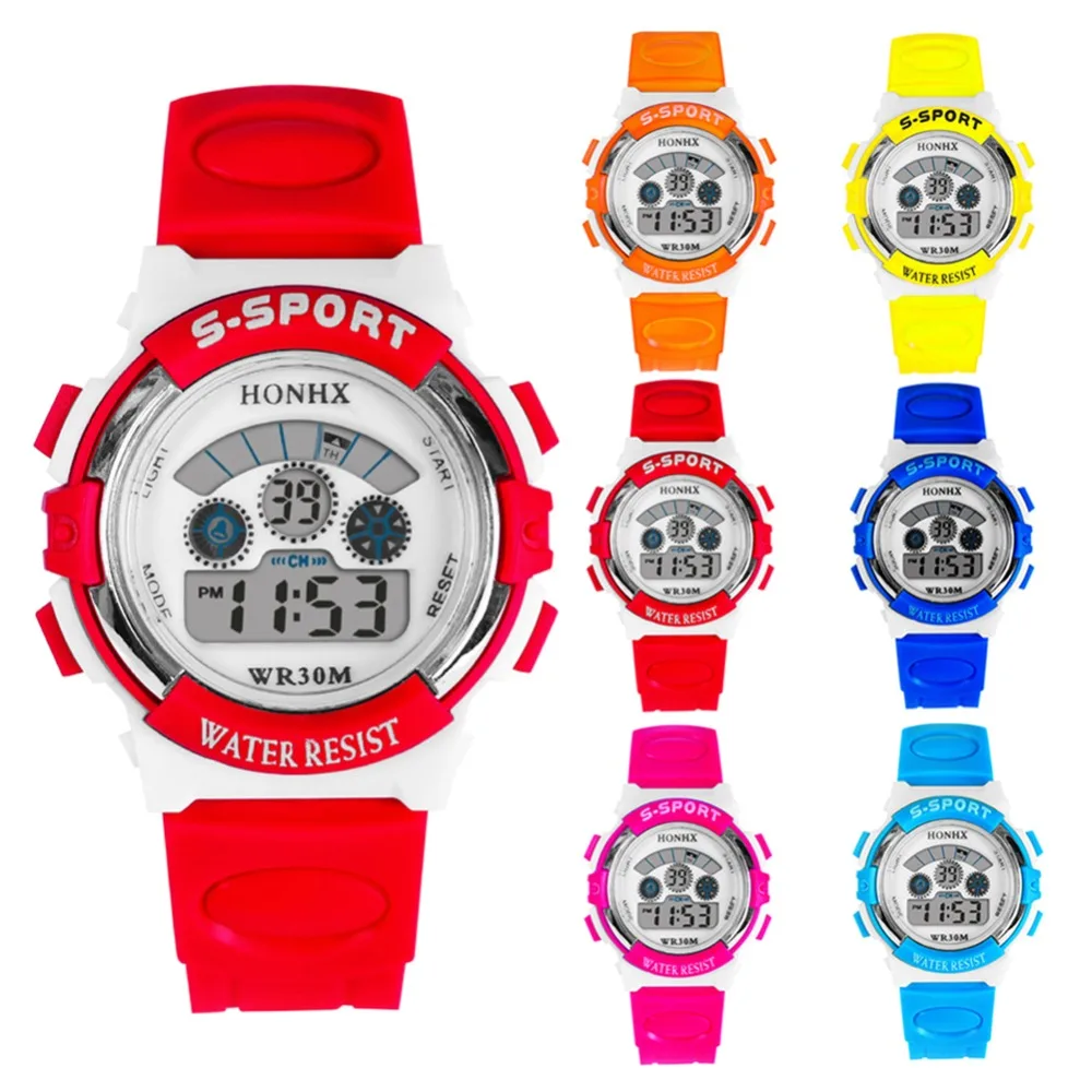 

Fashion Children Student watch Girls Boys LED Digital Watch Electronic Multifunction Waterproof Digital Wristwatches Sport Watch