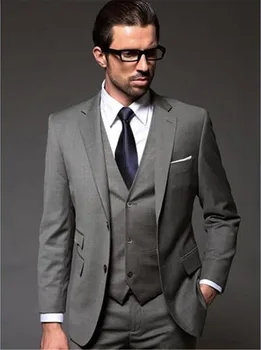 

2020 High quality Popular Design notch lapel Groom Tuxedos Groomsmen Wedding/business Suits( jacket+Pants+vest+tie)Free Shiping