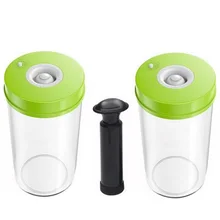 LAIMENG 2 вакуумные контейнеры работает с вакуумной упаковочной машиной канистра с насосом пластиковый контейнер с крышкой для хранения продуктов S171