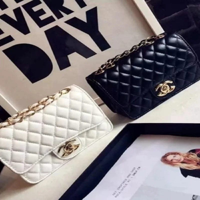 

2019 new fashion single shoulder Messenger bag personality trend rhombic chain bag