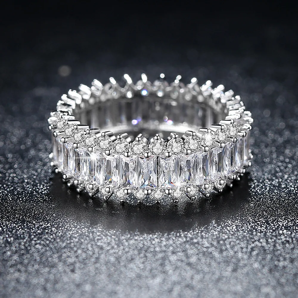 

2019 Zircon Ring For Women Engagement Wedding Band Promise CZ Stone Fashion Female Jewelry