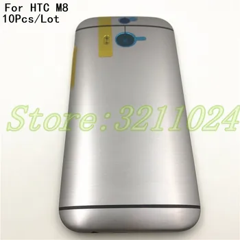

10Pcs/Lot Metal Battery Back Cover For HTC One M8 Back Housing Case with Volume Power Button Camera Lens 831C