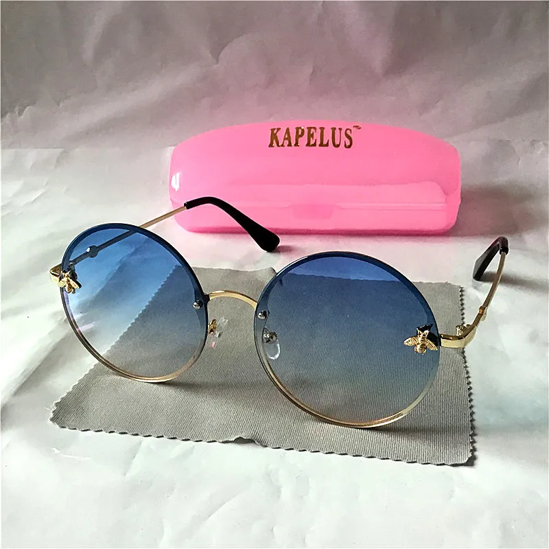Капелус женские круглые солнцезащитные очки летние новые солнцезащитные очки МОРСКИЕ линзы солнцезащитные очки 6634B