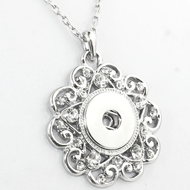 

2016 Newest pendant Necklace Hot Sale snap button jewelry OEM, ODM NE229 (fit 18mm snaps) 031109