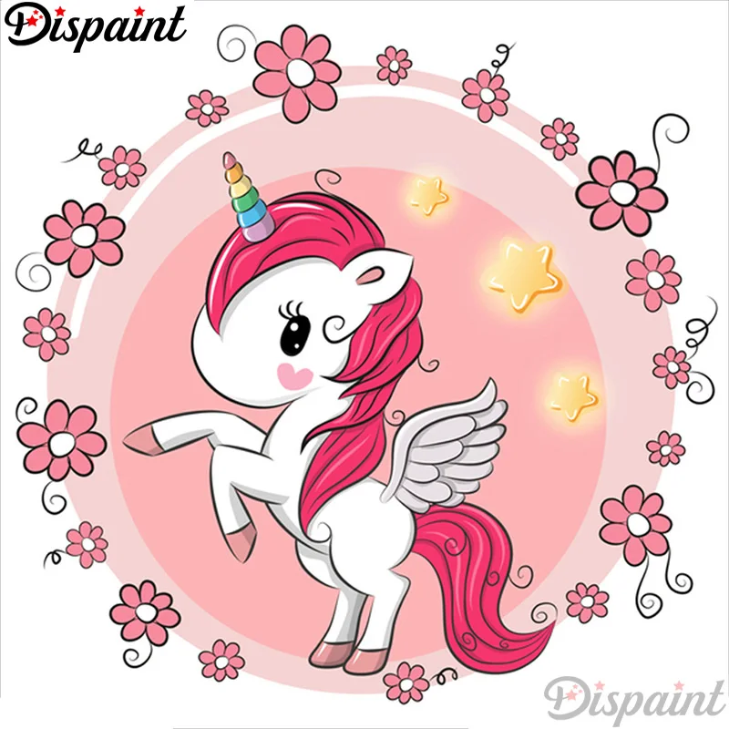 

Dispaint Full Square/Round Drill 5D DIY Diamond Painting "Cartoon unicorn" Embroidery Cross Stitch 3D Home Decor A12425