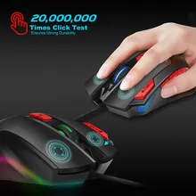 Gaming Mouse USB Wired 9 Buttons 6000DPI Desktop LED Backlight Optical Mice for Gamer XXM8