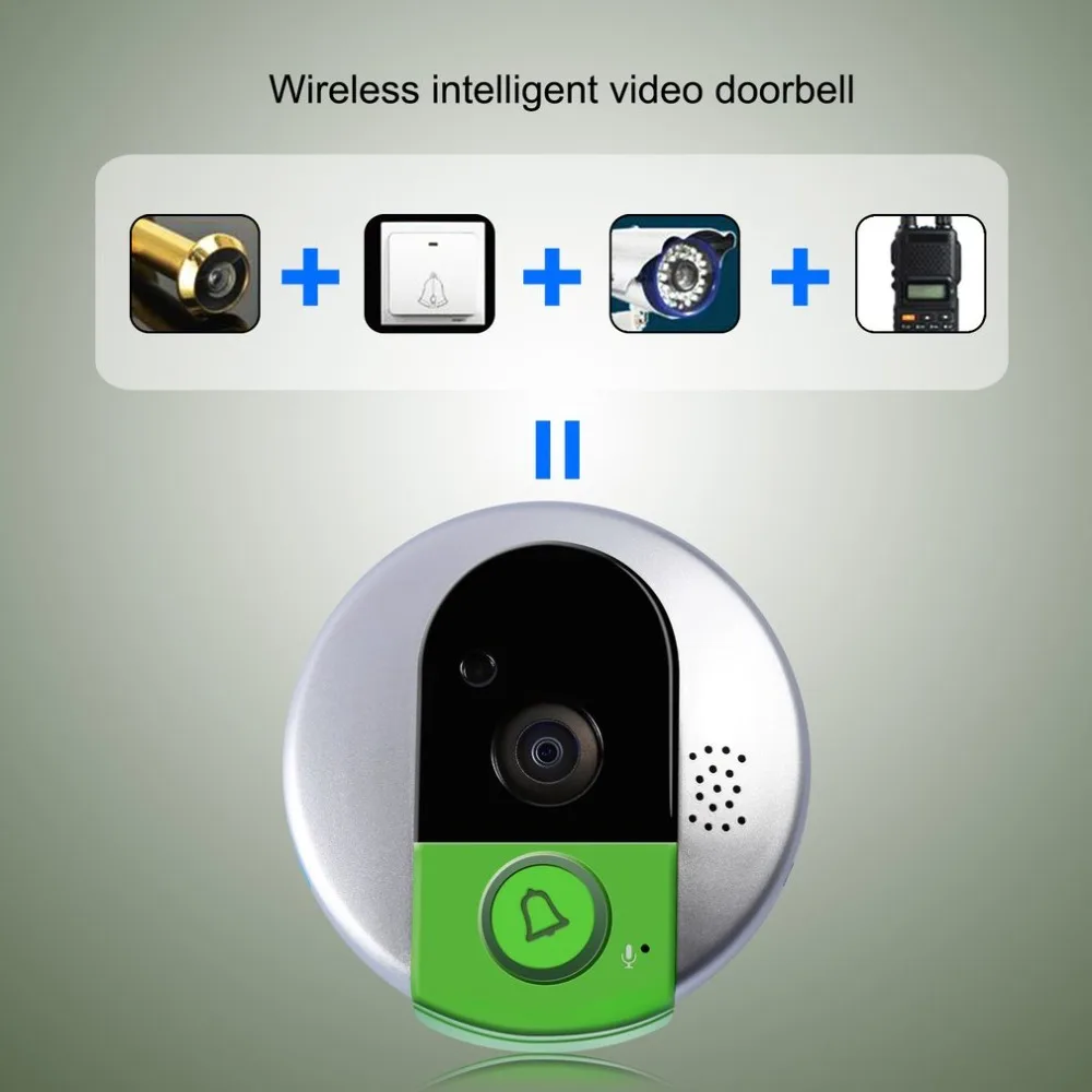 Беспроводной дверной звонок Камера Wi-Fi Домофон Ночное видение IP видео-телефон двери Регистраторы звонок телефон для IOS для Android