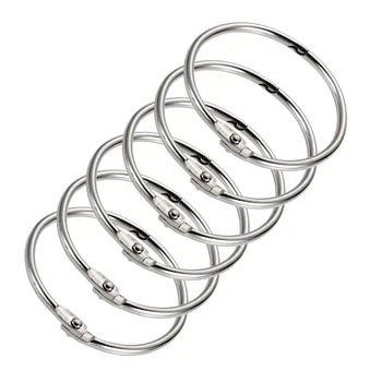 

Home Mart Card ring Binder ring Silver tone Metal Circle C-Clip, Office Folder Document Binding Loose Leaf 15 25 30 40 55 70 80