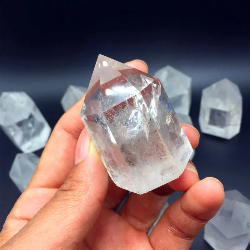 Прямая поставка Натуральный прозрачный кварцевый кристалл драгоценный камень точка медитация для исцеления чакр с помощью рейки Рок Кварцевый кристалл палочка