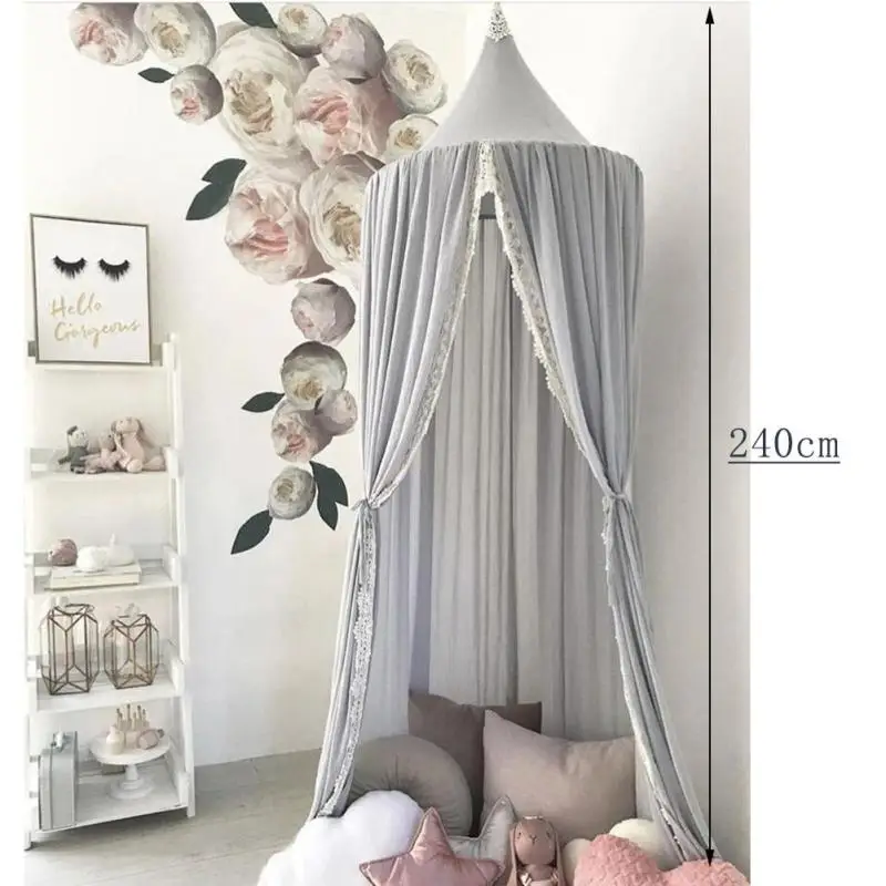 240Cm Foldable Dome Mosquito Net Bedding Princess Canopy Bed Curtain