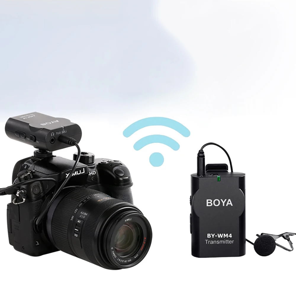 Boya BY-WM4 MK II микрофон беспроводной Студийный конденсаторный микрофон для iPhone Canon Nikon камера Smooth 4 DSLR microfone