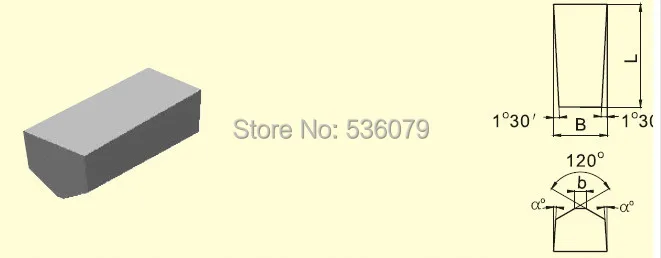 

10pcs JCQ3.5(J200) carbide inserts, YT15 material, one box contains 10pcs, use for cut-off tools