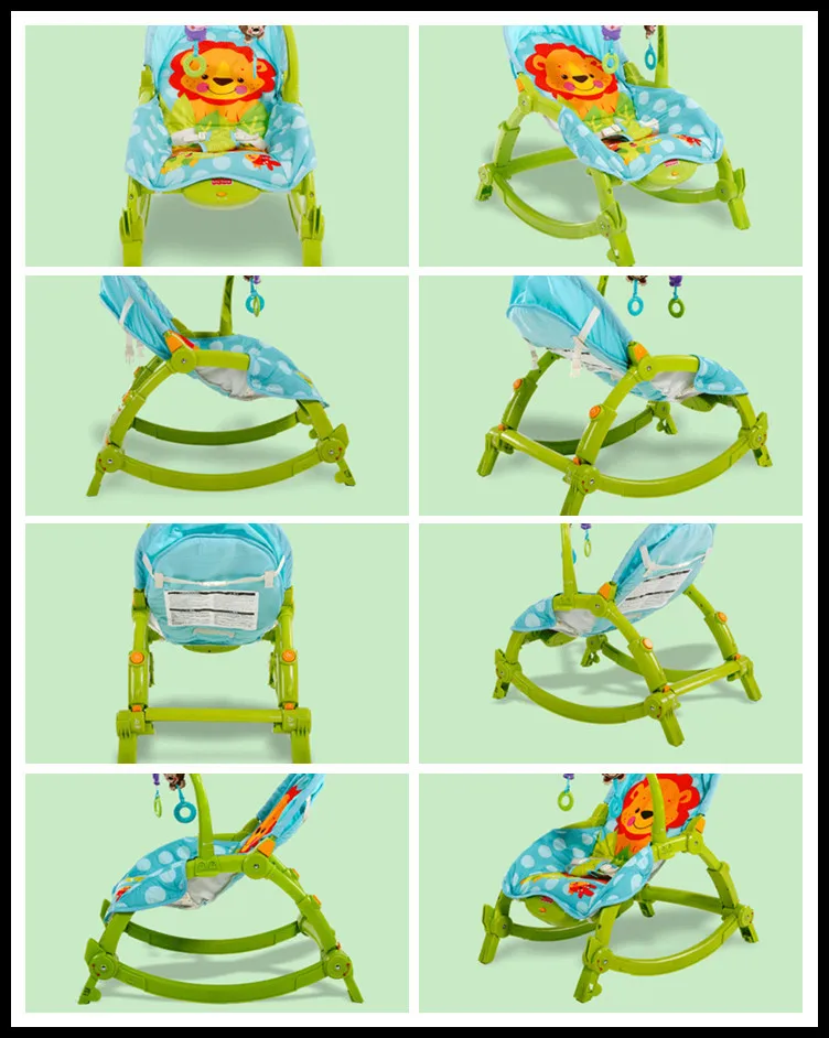 Детское кресло-качалка, Детская прыгалка, Регулируемый шезлонг, портативный Электрический стул, виброкачели, музыкальный шезлонг