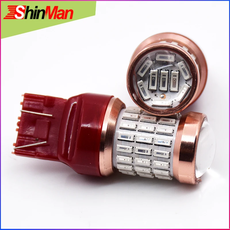 

ShinMan 60led Super Canbus Error Free Dual Circuit T20 7443 7444 W21/5W CAR LED Brake Light Stop lamp Tail Rear Parking Light