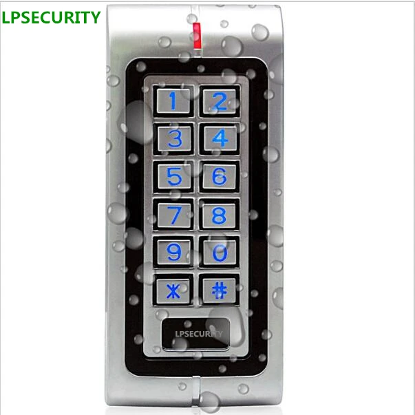 

LPSECURITY IP65 Waterproof Metal Case Keypad Proximity Card Reader/outdoor Standalone Access Control Reader