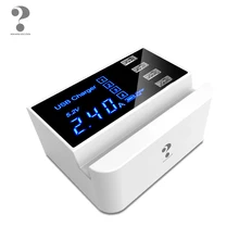 smart USB Charger wall Adapter Station HUB Led Display Mobile Phone Wall Charger For iPhone Samsung with Charger Stand Holder smart USB Charger wall Adapter Station HUB Led Display Mobile Phone Wall Charger For iPhone Samsung with Charger Stand Holder