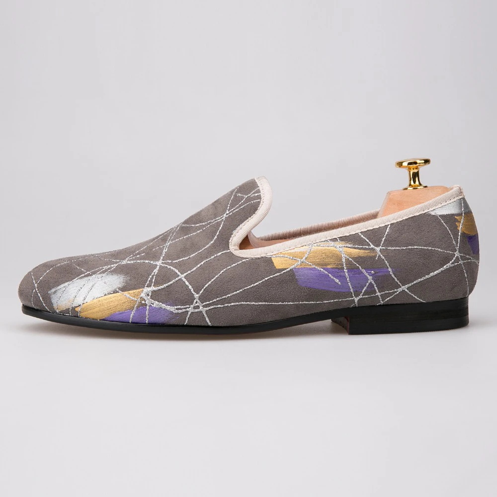 

mens dress shoes Ink style men cool special cloth lazy shoes