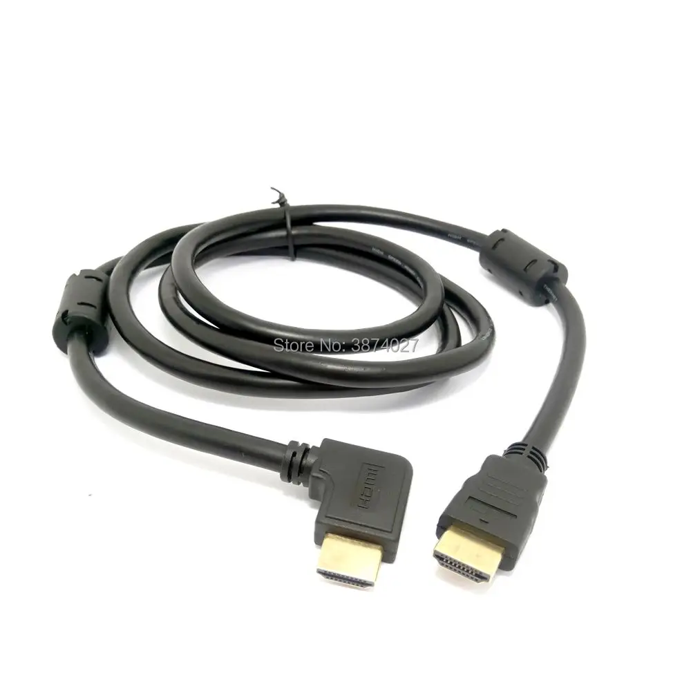 HDMI 90 градусов вправо и влево угловой тип папа к HDMI папа кабель 1,4 1080P 3D для PS3 проектор HD компьютерный кабель 150 см/1,5 м