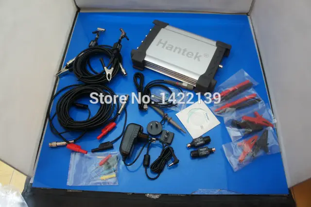 Cheap Hantek DSO3064 4CH 60MHZ Automobile Diagnostic Oscilloscope Kit3 Kit III 200MS/s sampling rate, 10k-16M memory depth