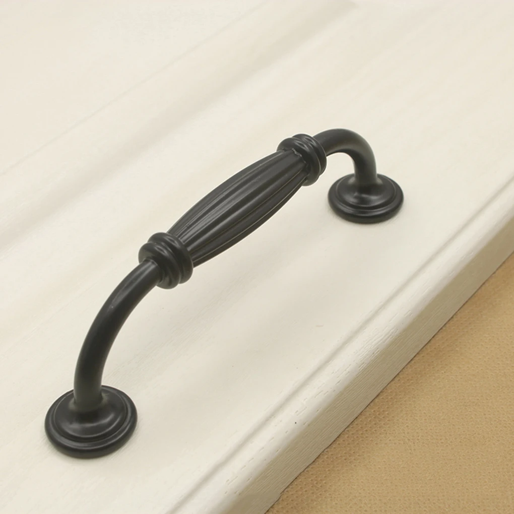 Buy Hot Black Vintage Zinc Alloy Long Round Handles