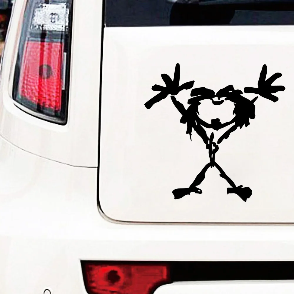 

Cartoon flowers Stickers On The Car Interesting Vinyl Decals Car Sticker Black/Silver Car-Styling