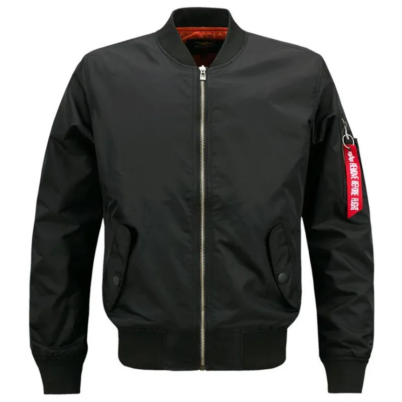 Plus Size 6XL Mens MA1 Bomber Jacket Casual Thin Windbreaker Jacket and Coat