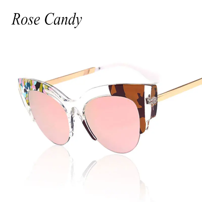 Rose Candy Vintage New Flowers Clear Frame Cat eye Brand Designer