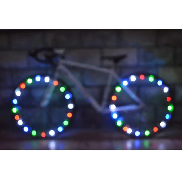 Flash Deal Bike Light Cycling Spoke Wheel Light Bicycle Lamp Wheels MTB Light 20LED Bright Lamp Bike Accessories String Wire Lamp 5