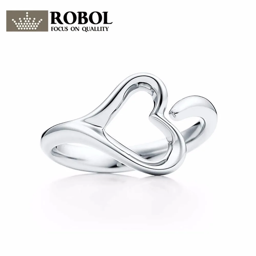 

ROBOL TIFFT 925 Sterling Silver Ring Wedding Ring with Cubic Zircon for Jewelry Rings Birthday Party Trinkets Gift