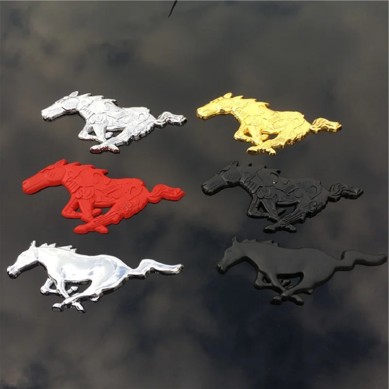 For Ford Mustang Shelby GT 3D high quality Metal Running Horse Sticker car decoration body car stickers accessories.