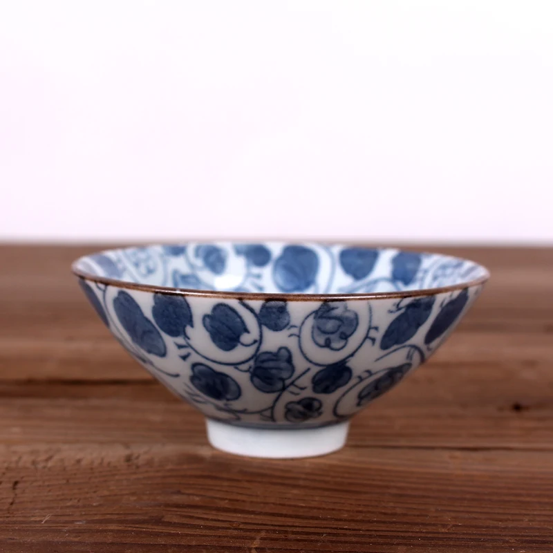 

Jia-gui luo 1PCS!!Bue and White Chinese Porcelain Tea Bowl Teacup Tea Set Ceramic Atique Glaze Kung Fu Tea Master Cup