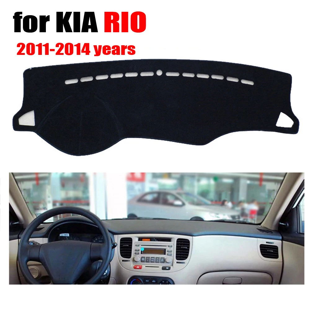 Автомобильный коврик для приборной панели RKAC KIA RIO 2011 2014 лет левосторонний чехлы