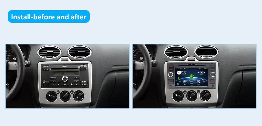 Best Bosion Pure Android 9.0 Car DVD GPS Navi Player Stereo Radio Audio 4G For Ford Mondeo Focus 2 S C Max Fiesta Galaxy Connect SWC 5