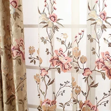 curtain Rich fashion quality rustic embroidered embroidery luxury chinese style bedroom curtain