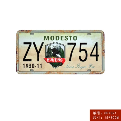 5 15*30 см Monterey доска винтажная Оловянная вывеска Keywest автомобильный металлический номерной знак гараж домашний мотоцикл украшение Настенная живопись N231 - Цвет: 5