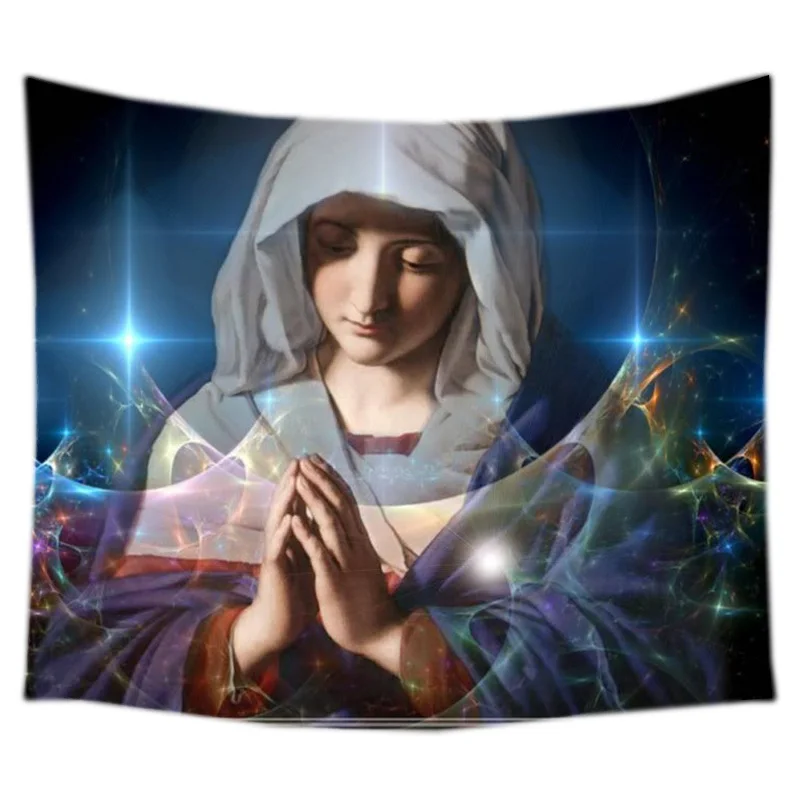 Virgin Mary заказной гобелен скатерть пляжное одеяло домашний декор на стену коврик для пикника - Цвет: 2