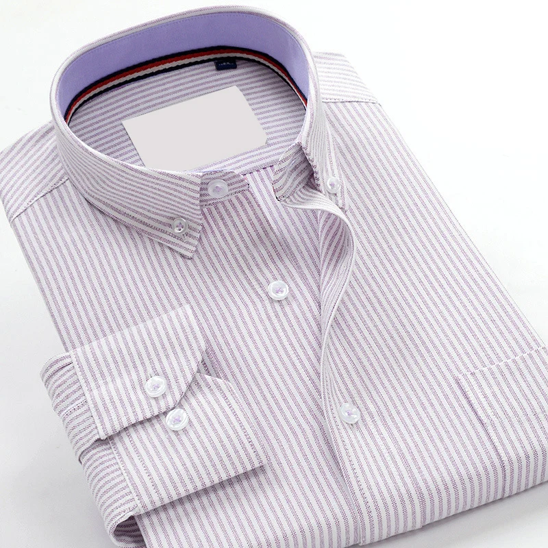 Новинка, большие размеры 8XL 9XL 10XL, мужская деловая Повседневная полосатая рубашка с длинным рукавом, модная Изысканная свободная Мужская рубашка большого размера - Color: A518086